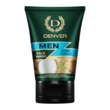 DENVER Acne Clear Face Wash – 100GM | Remove Acne & Lighten Dark Spots Face Gel for Men | Suitable for Oily Skin | All Skin Type