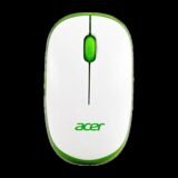 Acer ACR-WRLS/ Wireless Mouse Ambidextrous Optical Mouse ACR-WRLS,1600 DPI, with Soft side grip, Plug-and-Play(2.4GHz Wireless, White, Green)