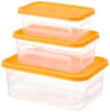 Aristo Super Plastic Storage Container 3 Pcs Set, Transparent Clear