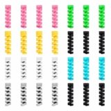 Lapster 28 pcs Mix Spiral Charger Spiral Charger Cable Protectors for Wires Data Cable Saver Charging Cord Protective Cable Cover