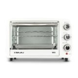 Bajaj 1603 16 Liters Oven Toast Grill (OTG) | 1200 Watt | Cool Touch Handles | Grill, Bake & Roast | Heat Resistant | Tempered Glass 【White】