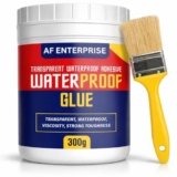 Crack Seal Glue 300g with Brush | Transparent Waterproof Resin Epoxy for Roof Leakage Repair | Crack Seal Agent for Roof & Wall Cracks | High-Viscosity Waterproof Glue for Leak Sealing (300g, 1 Pack)