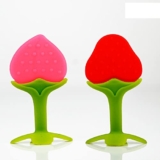 Chanak Baby Silicone Teether, Fruit Teether for Toddlers,100% Food Grade Silicone Teether, Non-Toxic & Latex Free Suitable for Kids Above 3 Months, BIS Approved. (Red & Pink)