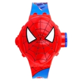 Matrix Kids Edition Super Hero 3D Heads Up with 6 Image Projection Digital Watch for Kids (Red)