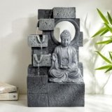 Home Centre Corsica Alpine Polyresin Buddha Fountain – 26x18x44cm