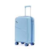 LAttitude by Provogue Meridian Cabin Suitcase 55cm 20 inch Polypropylene Hard Trolley, 8 Spinner Wheels, 2-Pocket Convipack, Recessed Number Lock,Carry-On for Men & Women Twilight Sea Blue/Galaxy Blue