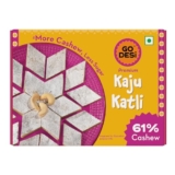 GO DESi Premium Kaju Katli – 180 grams | 61% Cashews | More Cashews, Less Sugar | Sweets |