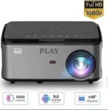 PLAY PP3 Full HD LED Portable 1920 x 1080P High Brightness & Contrast Native Full HD Resolution 5500 lm LED Corded Portable Projector(Black)