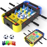 Lifelong Cuppy 3-in-1 Foosball Table| Medium Size Soccer (One Side), Ludo | Snakes & Ladders (Flip Side)| Compact Wooden Game Set for Kids, Adults, Boys | Build for Home, Birthday & Gifting (LLCFBT01)