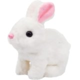 Aqify Hopping Walking Bunny Toy with Sounds, Jumping Rabbit Wiggling Ears, Twitching Mouth and Nose, Educational Interactive Bunny Rabbit Toy for Baby Kids