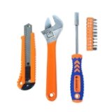 GLUN® Multipurpose Ratchet Wrench Tools Set, 1/4 Inch 12 in 1 Socket, Quick Release Ratchet Handles with Extensions, Combination Wrenches – Chrome Finish