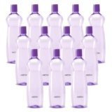MILTON Pacific 1000 Water Bottle 1 Litre each, set of 12, Purple I PET Food Grade I BPA Free, Leak Proof I Wide Mouth, Easy To Clean I Fridge Bottles for Home, Office, Gym