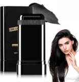 2-in-1 Instant Hair Color Stick with Built-In Comb | Waterproof, Sweat-Resistant Grey Hair Coverage | Safe Easy-Apply Dye for Women & Men | Black