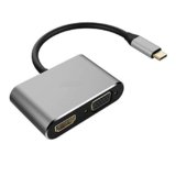 USB C to HDMI 4K 2K VGA Adapter – Laprite USB 3.1 Type C USB-C to VGA HDMI Video Converters Adaptor for 2017 New MacBook Pro/Chromebook Pixel/Lenovo 900/Dell XPS/Samsung Galaxy S8/S8 Plus
