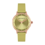 French Connection Leather Analog Green Dial Women’s Watch-Fcn00035G, Band_Blue