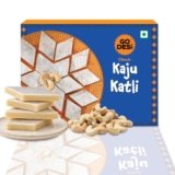 GO DESi Classic Kaju Katli – 200/180 grams | No Artificial Flavours | Rich, Nutty Taste | Sweets | Mithai