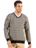 Pivl Men’s Winter Checkered and Trendy Sweater_Black_2XL