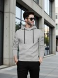 BLIVE Geometric Print Men Grey T-Shirt
