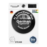 Bosch 9 kg 5 Star Front Load Fully-Automatic Washing Machine, AI ActiveWater, 14 Wash Programs, Removes 99.9% Germs with Steam, No Tangle or Wrinkle, SoftCare Paddle,Zero Vibration, White, WGA14200IN
