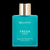 BELLAVITA Fresh Eau De Toilette Unisex Perfume with Bergamot, Orris Lavender & Ylang Ylang Perfume  –  100 ml(For Men & Women)