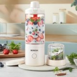 Borosil 75W NutriMate Portable Blender with Grinder | 550ml Tritan Jar with Glass Grinding Jar | DC Motor | Smoothie Maker, Protein Shakes, Juices | Compact & Travel Friendly | 1 Year Warranty