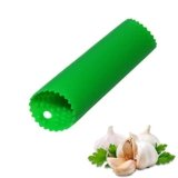Garlic Peeler Skin Remover Roller Roaster,Easy Quick to Peel Garlic Cloves with Best Silicone Tube Roller Garlic Odorfree Kitchen Tool Peeling Without Smell With Internal Wave Points Design (Green)