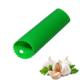 Garlic Peeler Skin Remover Roller Roaster,Easy Quick to Peel Garlic Cloves with Best Silicone Tube Roller Garlic Odorfree Kitchen Tool Peeling Without Smell With Internal Wave Points Design (Green)
