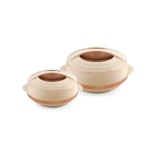 Asian Olympic Inner Steel Casserole (800 ml, 1200 ml)| BPA-Free| Keeps Food Hot & Fresh | Ideal for Serving, Gifts for Diwali & Housewarming | Airtight | Casserole for Roti | Rose Gold