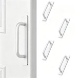VedicBloom 3-Pack No Drill Door Handles,Cabinet Handle,Heavy Duty Aluminum Alloy, Silver Finish, 148mm Length, Easy Installation for Kitchen Cabinets, Drawers, Glass Doors, Rental Apartments