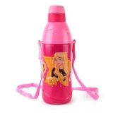 CELLO Puro Steel-X Kids Zee 900 Water Bottle, 700ml Dark Pink | Water Bottle | Leakproof | Cold Insulation | Pack of 1