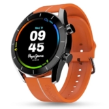 Pebble Pepe 1.39″ (3.53 cm) 600 Nits HD Display, BT Calling, Metal Alloy, Health Suite, Smart Calculator, Alarm & Notification, Orange