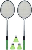 pargati 3 Piece Shuttle, Double Shaft Badminton Racquets Multicolor Strung Badminton Racquet(Pack of: -3, 95 g)