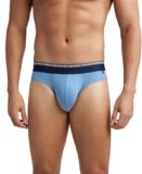 Jockey US59 Men Super Combed Cotton Elastane Stretch Solid Brief with Ultrasoft Waistband_(Pack of 2)_Blue Heaven_L
