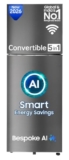 Samsung 330 L, 3 Star, Convertible 5-in-1, Digital Inverter, Frost Free Double Door, WiFi Bespoke AI Refrigerator (RT34HG5A23S8HL, Silver, Elegant Inox, 2026 Model)