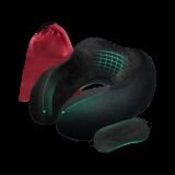 Trajectory Travel Neck Pillow Memory Foam Neck Pillow & Eye Shade(Black)