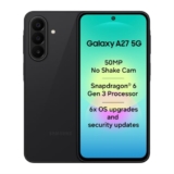 Samsung Galaxy A27 5G (Black, 6GB RAM, 128GB Storage) | 50MP No Shake Triple Camera | Snapdragon 4nm Processor | LPDDR5x | UFS 3.1 Storage | 6 Gen OS Upgrades | Super AMOLED Display