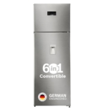 Bosch 368L, 1 Star, Frost Free Double Door Refrigerator with 2.5 L Water Dispenser | 6-in-1 Convertible Storage Modes | Fresh up to 10 Days | Touch Panel | 2 Cooling System (CTC39S21AI, Steel, 2026)