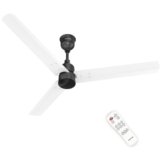 Polycab Wizzy Plus 1200mm 5-Star BLDC, Remote Ceiling fan for Living Room| 55% Energy Saving, 100% Copper, High Air Delivery | 3+1 yr Warranty, Free Installation【Matt White Black】