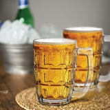 CELLO Executive Glass Beer Mug with Handle Set of 2 Pcs, 400 ml Transparent | Freezer & Fridge Safe, Durable Leadfree Dishwasher Safe Toughened Glass Mug for Serve Beer, Cocktail Mocktail & Beverages