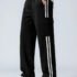 COMBRAIDED Loose Fit Men Black Trousers