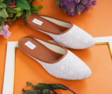 Clorigs Clorigs ethnic Comfortable handmade || Handcraft Jutis For Women(White , 4)