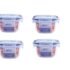 CELLO Fit & Fresh Round Lunch Box Container for Daily Use 400 ml, Clear | Microwave & Fridge Safe Toughened Glass Airtight Leakproof Food Storage Tiffin Box Container for Kitchen, Travel & Office Use