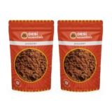 GO DESi Jaggery Powder 1 Kg, Gur, Gud, Pure and Natural, 2 x 500 g