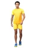 Vector X Adults Mens and Boys Football Soccer Set of Half-Sleeve Jersey with Shorts (Yellow, L)