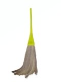 UMD Natural Grass Broom with 5 Finger Design, 4ft Long Handle, Wide Flat Head, Low Dust Technology, Medium Weight for Home and Office Floor Cleaning (1)