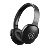 pTron Studio w/ 60Hrs Playtime, Wireless Over-Ear Headphones with HD Mic, Dual-Device Pairing, Immersive Sound, 40mm Drivers, BT5.4, 3.5mm Aux Port, TF Card Slot & Type-C Fast Charging (Jet Black)