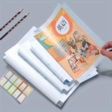 Transparent Self-Adhesive Book Cover Roll for Textbooks & Workbooks | Waterproof Clear Protective Cover Film | Easy Peel & Stick Book Wrapping Sheet | S/M/L. [30 Pcs= 3 Different Sizes -10 Each]
