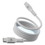 Zebronics Type C – Type C Magnetic Braided Cable, 60 Watts, Upto 480Mbps Data Sync, Fast Charging, 1 M, Compatible with iPhone 15 & 16 Series, iPad, MacBook, Samsung, Android (Wattz 60MCC1, White)