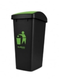 CELLO Plastic Swing-Lid Garbage Dustbin (48 Ltr, Green/Blue/Black)