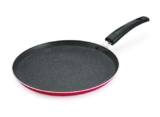 Nirlon Kitchen Accessories for Cooking Non Stick Aluminium Rubey Flat Tawa, Red